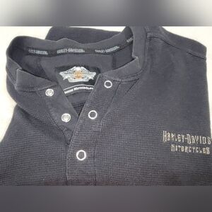 Harley-Davidson Black Casual Button Down Shirt